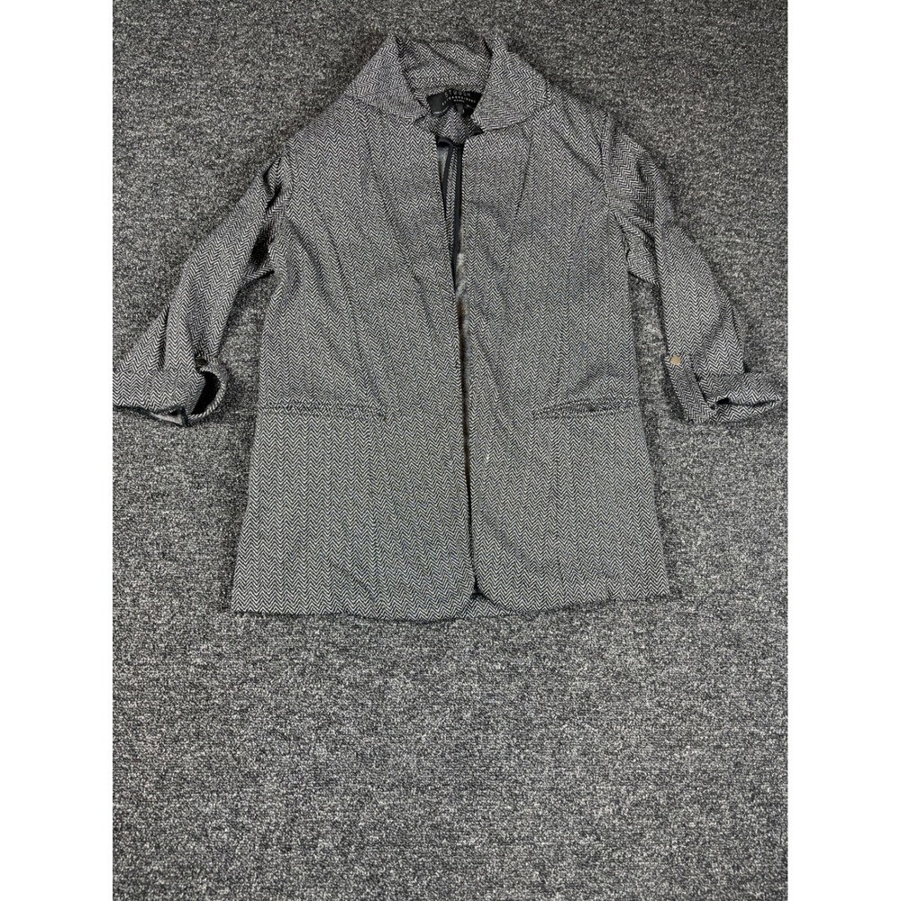 STOOSH Extraordinary Women's‎ Black White Herringbone Blazer Jacket Size M